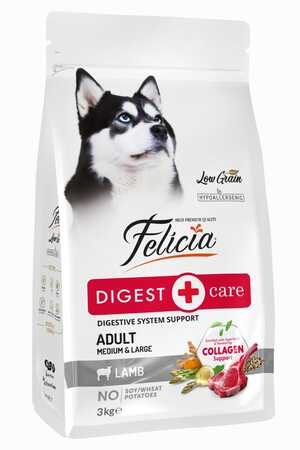 Felicia Düşük Tahıllı Hipoalerjenik Kuzu Etli Orta ve Büyük Irk Yetişkin Köpek Maması 3kg