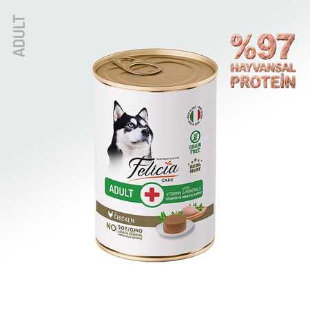 Felicia Tahılsız Tavuklu Yetişkin Köpek Konservesi 400gr
