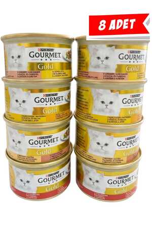 Gourmet Gold Parça Etli Karışık Çeşitli Kedi Konservesi 85gr (8 Adet)