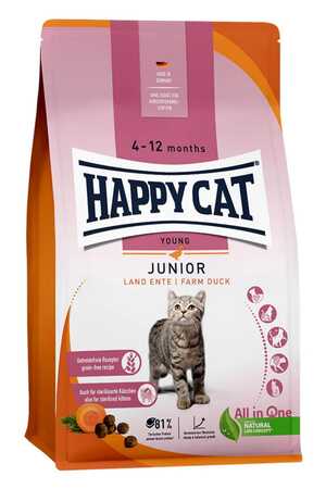 Happy Cat Junior Land Ente Ördekli Tahılsız Yavru Kedi Maması 4kg