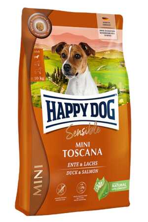 Happy Dog Mini Toscana Ördekli ve Somon Balıklı Küçük Irk Yetişkin Köpek Maması 4kg