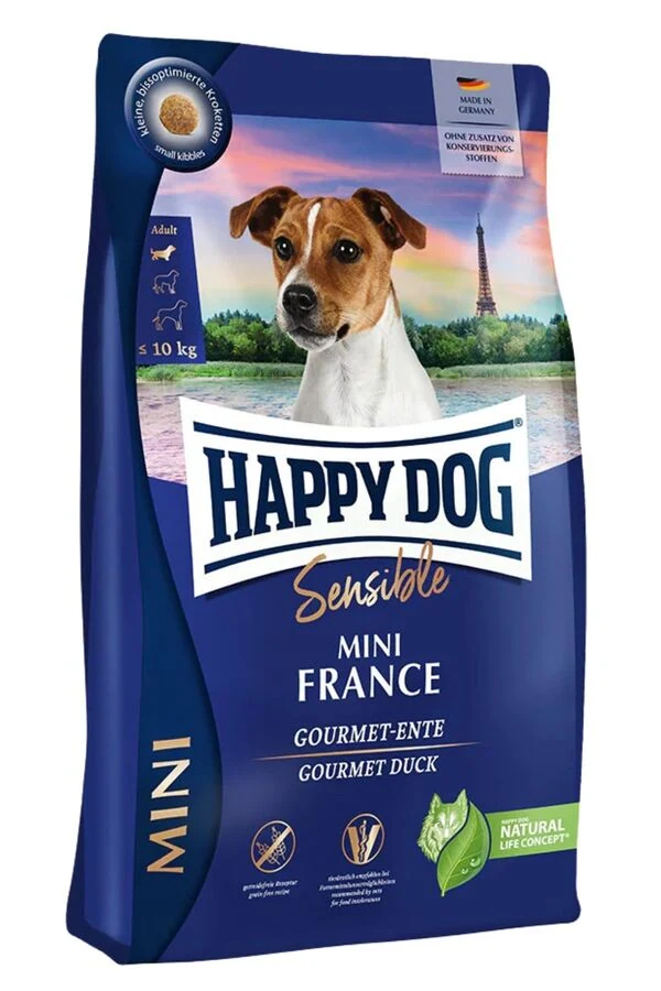 Happy Dog Sensible Mini France Ördekli Hassas Sindirim Sistemi Destekleyici Yetişkin Köpek Maması 4kg