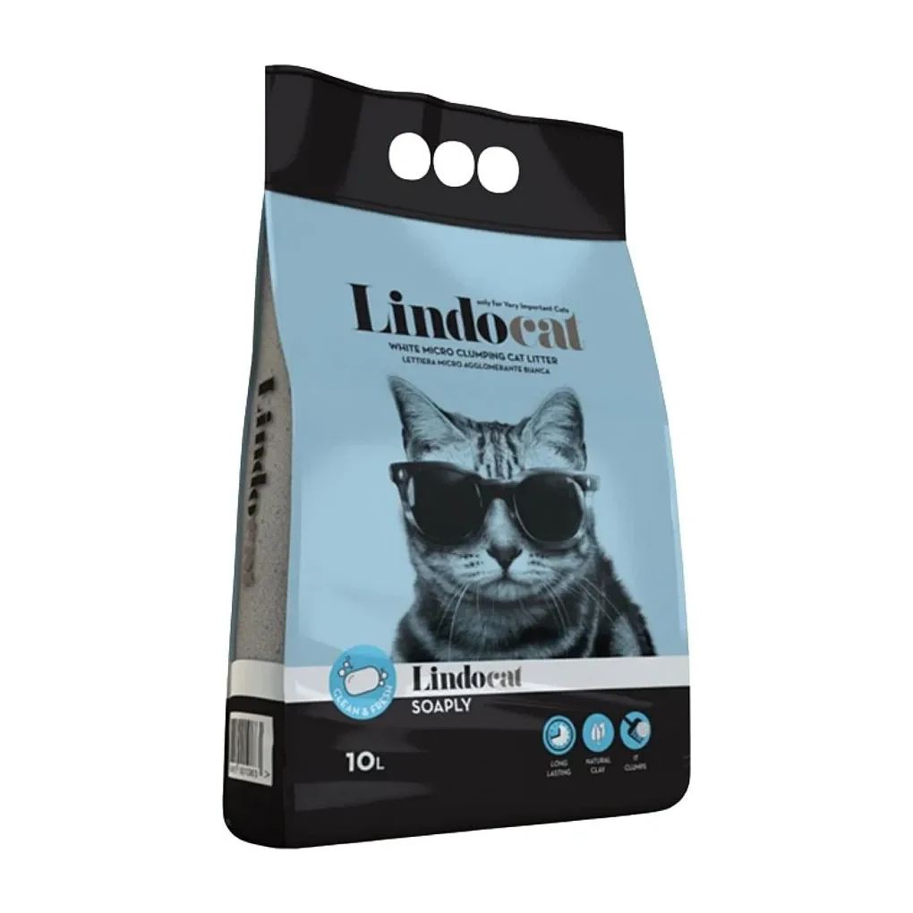 Lindocat Soaply Marsilya Sabunlu İnce Taneli Kedi Kumu 10lt