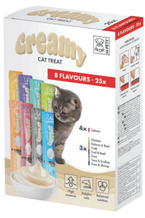 M-Pets 8 Farklı Lezzetli Karışık Kedi Ödülü 25x15gr