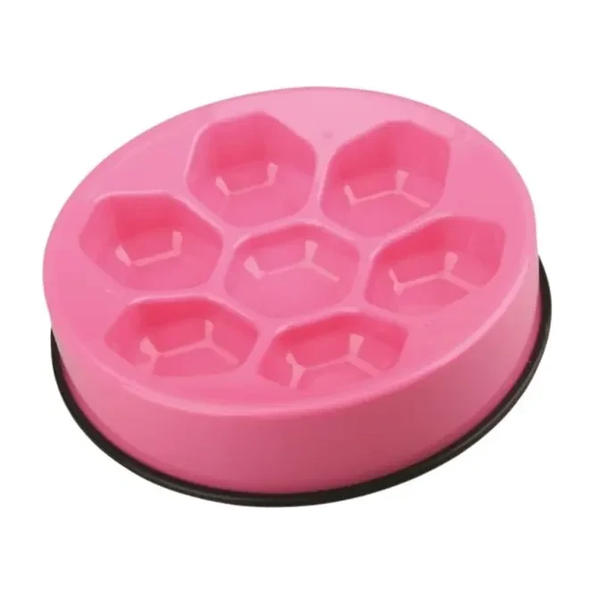 M-Pets Cavity Yavaş Yeme Mama Kabı 1200ml Pembe