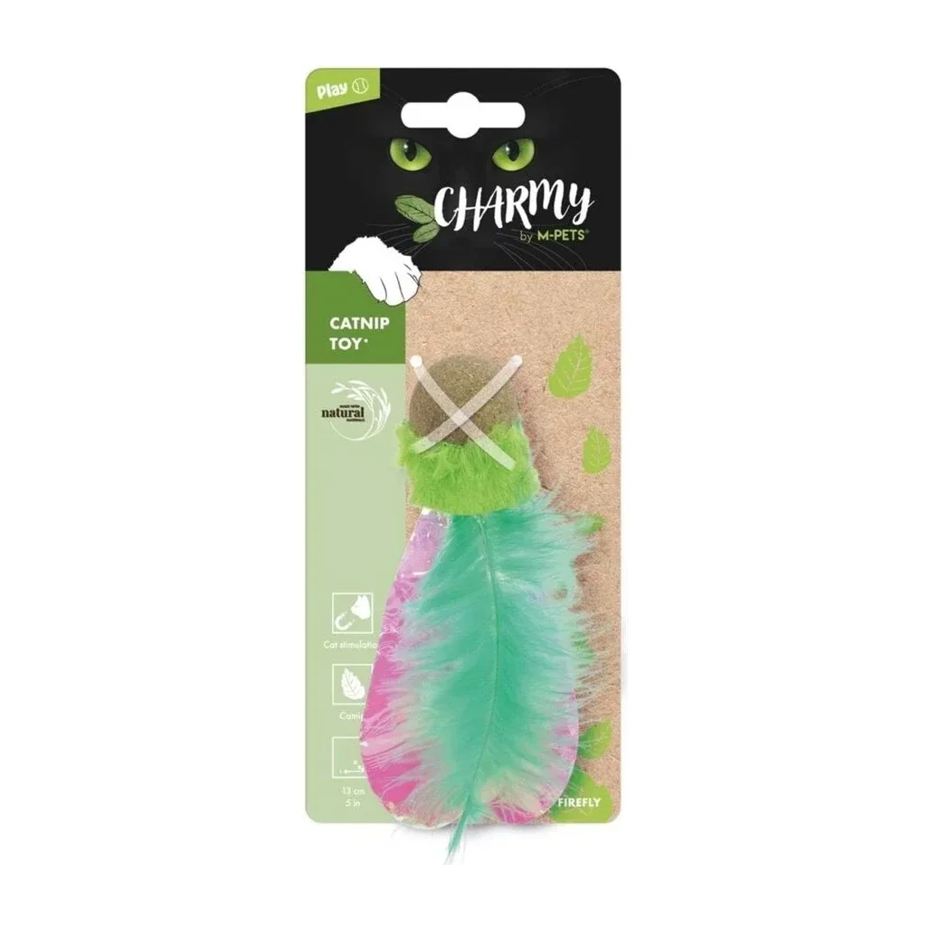 M-Pets Charmy Firefly Kedi Otlu Kedi Oyuncağı Yeşil