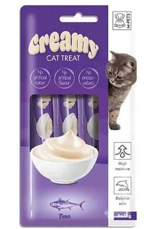 M-Pets Creamy Ton Balıklı Krema Kedi Ödülü 4x15gr