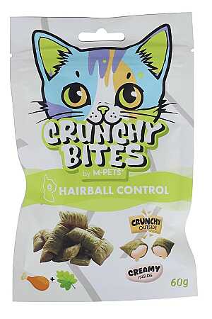 M-Pets Crunchy Bites Hairball Kontrolü Destekleyici Tavuklu ve Kedi Otlu Kedi Ödülü 60gr