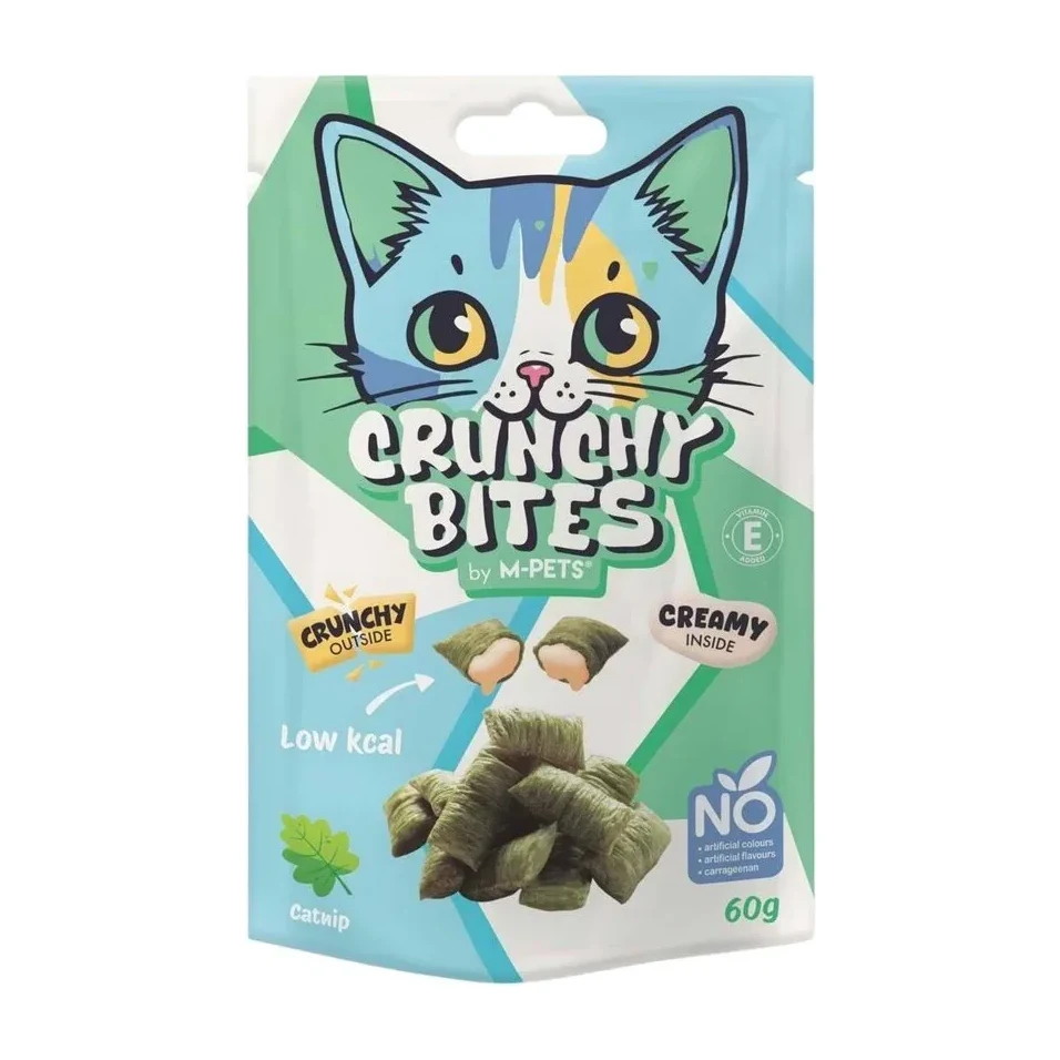 M-Pets Crunchy Bites Kedi Otlu Kedi Ödülü 60gr