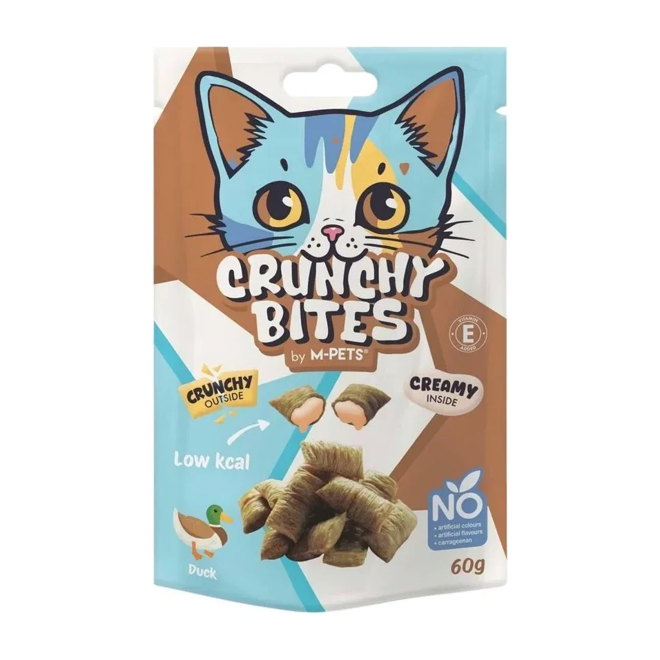 M-Pets Crunchy Bites Ördekli Kedi Ödülü 60gr