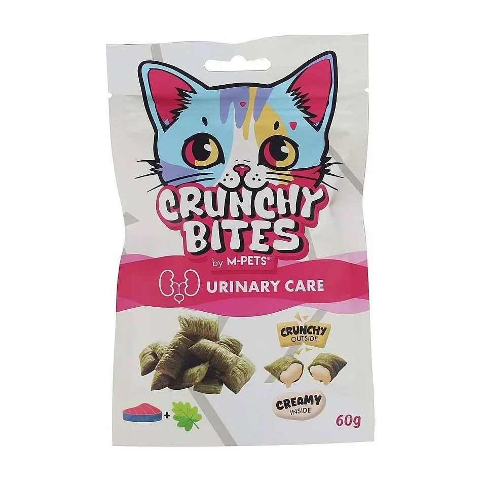 M-Pets Crunchy Bites Üriner Sistem Destekleyici Ton Balıklı ve Kedi Otlu Kedi Ödülü 60gr