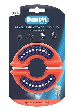 M-Pets Dental Squeaky Ring Diş Fırçalı Köpek Oyuncağı