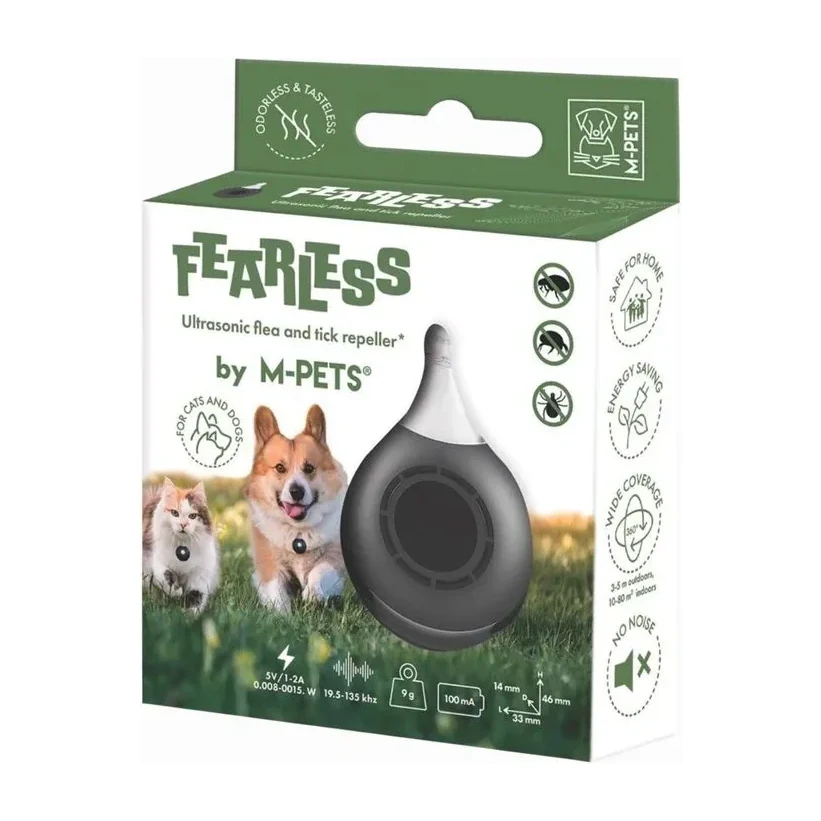 M-Pets Fearless Ultrasonik Pire ve Kene Kovucu Siyah