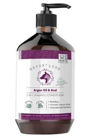 M-Pets Naturluxe Argan Yağı ve Açai Özlü Köpek Şampuanı ve Bakım Kremi 500ml