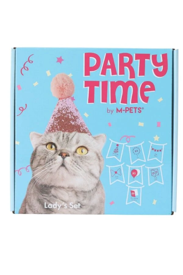 M-Pets Party Time Dişi Kediler İçin Doğum Günü Seti