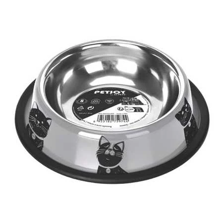 M-Pets Petjoy Cat Family Çelik Mama Kabı 355ml (S)