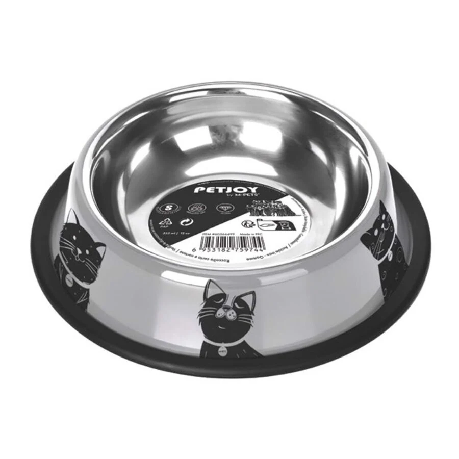 M-Pets Petjoy Cat Family Çelik Mama Kabı 355ml (S)