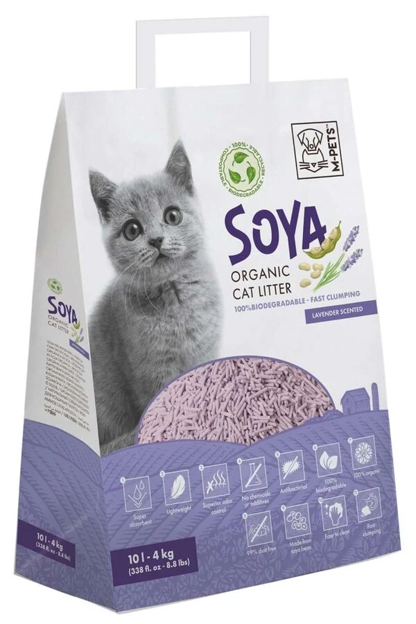 M-Pets Soya Organik Lavantalı Kedi Kumu 4kg