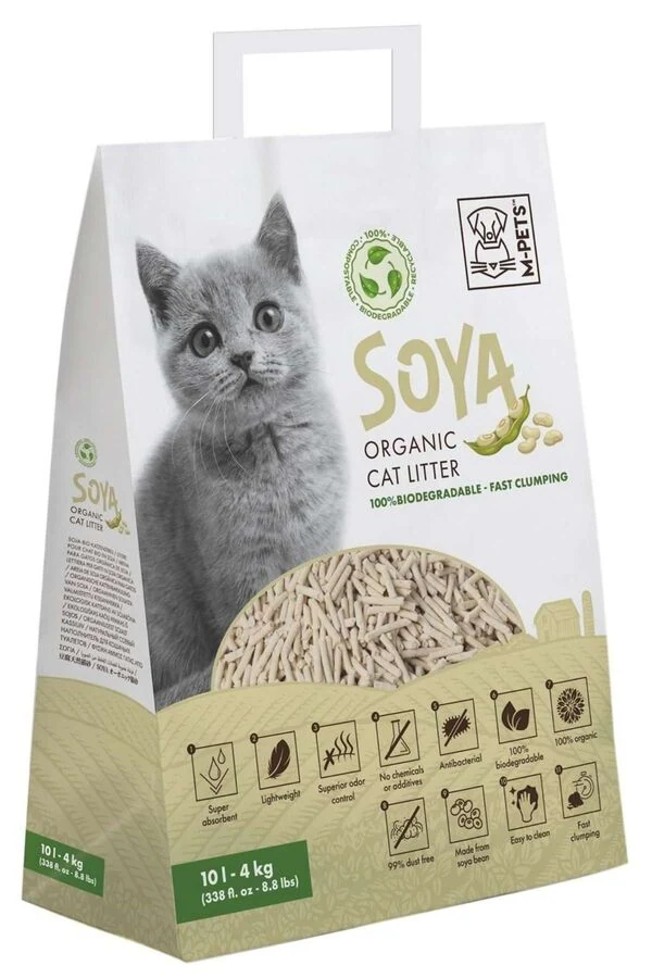 M-Pets Soya Organik Naturel Kedi Kumu 4kg