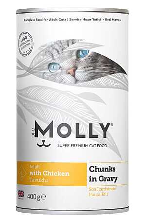 Molly Sos İçerisinde Tavuklu Yetişkin Kedi Konservesi 400gr