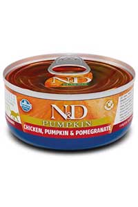 ND Pumpkin Tahılsız Tavuk Balkabağı ve Narlı Yetişkin Kedi Konservesi 70gr