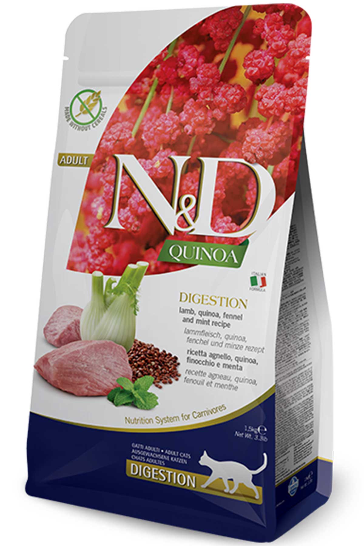 ND Quinoa Tahılsız Digestion Kuzulu Kedi Maması