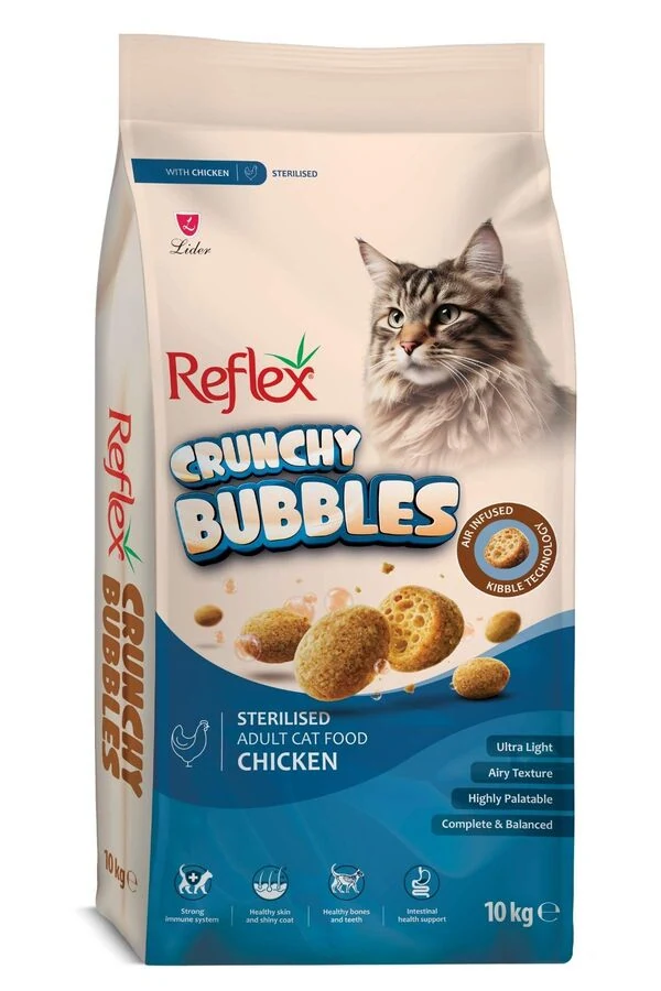 Reflex Crunchy Bubbles Tavuklu Kısırlaştırılmış Kedi Maması 10kg