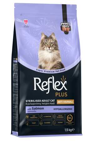 Reflex Plus Anti Hairball Somonlu Kısırlaştırılmış Kedi Maması 1,5kg