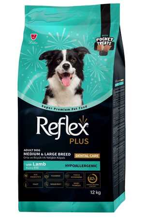 Reflex Plus Dental Care Kuzulu Orta ve Büyük Irk Yetişkin Köpek Maması 12kg