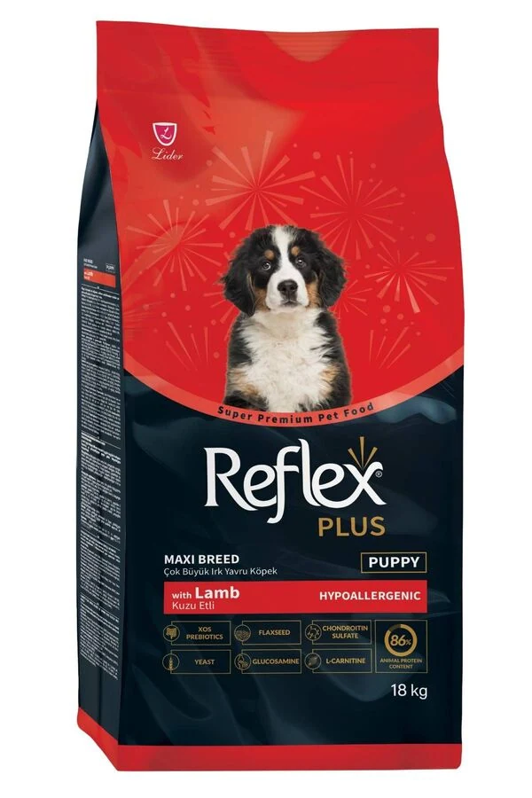 Reflex Plus Junior Kuzu Etli Pirinçli Büyük Irk Yavru Köpek Maması 18kg
