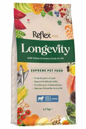 Reflex Plus Longevity Hipoalerjenik Mini ve Küçük Irk Yavru Köpek Maması 1.7kg