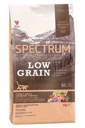 Spectrum Düşük Tahıllı Hindili Ördekli ve Yaban Mersinli Yetişkin Kedi Maması 2kg