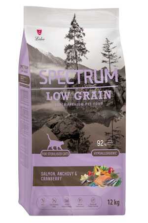 Spectrum Düşük Tahıllı Somon Hamsi ve Yaban Mersinli Kısırlaştırılmış Kedi Maması 12kg