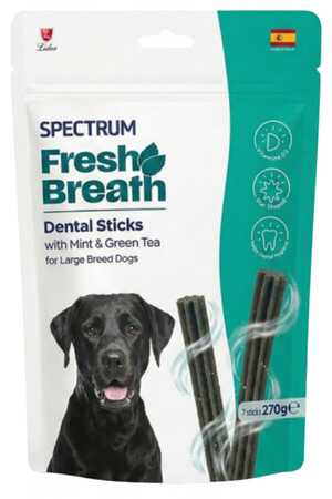 Spectrum Fresh Breath Dental Sticks Naneli ve Yeşil Çaylı Büyük Irk Köpek Ödülü 270gr (7li)
