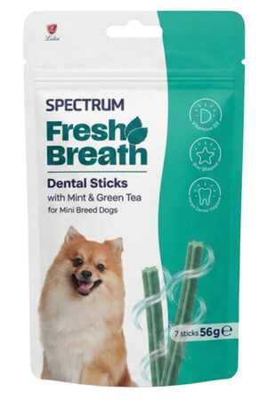 Spectrum Fresh Breath Dental Sticks Naneli ve Yeşil Çaylı Mini Irk Köpek Ödül Maması 56gr (7li)