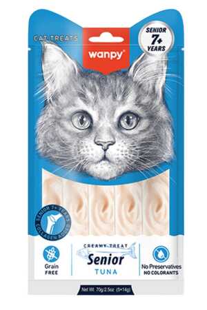 Wanpy Senior 7+ Ton Balıklı Yaşlı Kedi Krema Ödülü 5×14gr