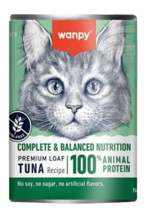 Wanpy Tahılsız %100 Gerçek Et Ton Balıklı Yetişkin Kedi Konserve 375gr