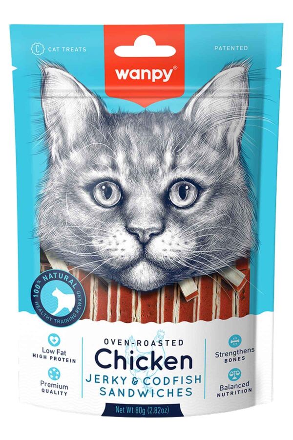 Wanpy Tavuklu ve Morina Balıklı Kedi Ödülü 80gr