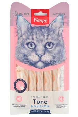 Wanpy Ton Balığı ve Karidesli Krema Kedi Ödülü 5x14gr