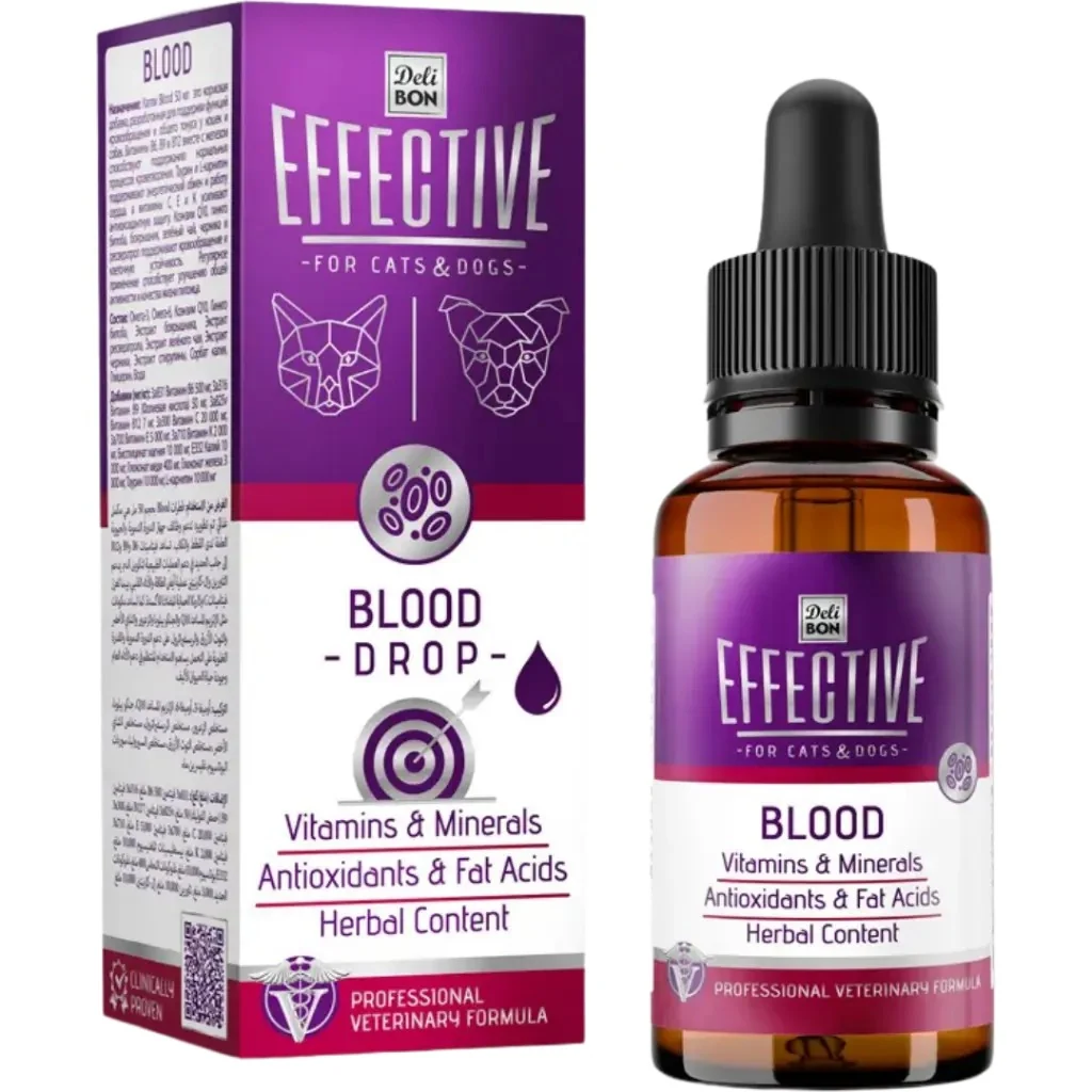 Delibon Blood Kedi ve Köpek Kan Yapıcı Takviye Damlası 50 ML
