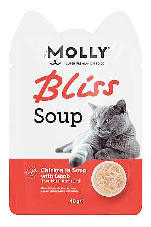 Molly Bliss Tavuklu ve Kuzu Etli Kedi Çorbası 40gr