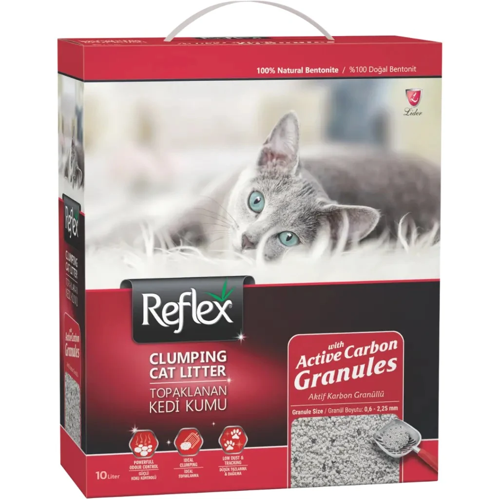 Reflex Aktif Karbon Granüllü Topaklanan Kedi Kumu 10 Litre